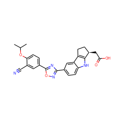 CC(C)Oc1ccc(-c2nc(-c3ccc4[nH]c5c(c4c3)CC[C@H]5CC(=O)O)no2)cc1C#N ZINC000084740225