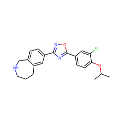 CC(C)Oc1ccc(-c2nc(-c3ccc4c(c3)CCCNC4)no2)cc1Cl ZINC000139936754