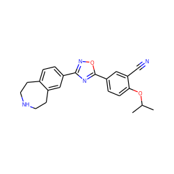 CC(C)Oc1ccc(-c2nc(-c3ccc4c(c3)CCNCC4)no2)cc1C#N ZINC000118089305