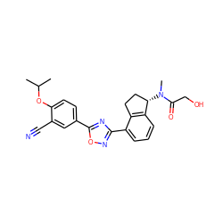 CC(C)Oc1ccc(-c2nc(-c3cccc4c3CC[C@@H]4N(C)C(=O)CO)no2)cc1C#N ZINC000202713261