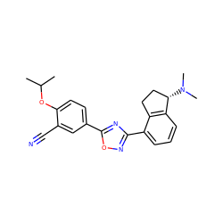 CC(C)Oc1ccc(-c2nc(-c3cccc4c3CC[C@@H]4N(C)C)no2)cc1C#N ZINC000202704298