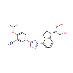 CC(C)Oc1ccc(-c2nc(-c3cccc4c3CC[C@@H]4N(CO)CO)no2)cc1C#N ZINC001772638943