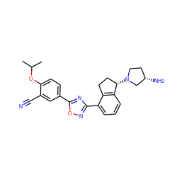 CC(C)Oc1ccc(-c2nc(-c3cccc4c3CC[C@@H]4N3CC[C@H](N)C3)no2)cc1C#N ZINC000198845860