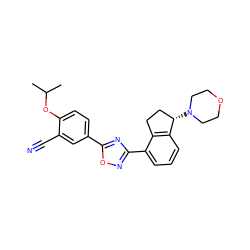 CC(C)Oc1ccc(-c2nc(-c3cccc4c3CC[C@@H]4N3CCOCC3)no2)cc1C#N ZINC000198820191