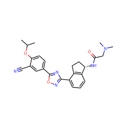 CC(C)Oc1ccc(-c2nc(-c3cccc4c3CC[C@@H]4NC(=O)CN(C)C)no2)cc1C#N ZINC000202703328