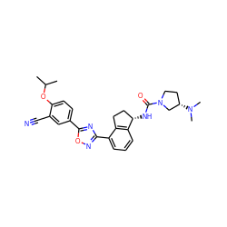 CC(C)Oc1ccc(-c2nc(-c3cccc4c3CC[C@@H]4NC(=O)N3CC[C@H](N(C)C)C3)no2)cc1C#N ZINC000202709677