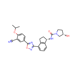 CC(C)Oc1ccc(-c2nc(-c3cccc4c3CC[C@@H]4NC(=O)N3CC[C@H](O)C3)no2)cc1C#N ZINC000202712662