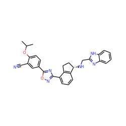 CC(C)Oc1ccc(-c2nc(-c3cccc4c3CC[C@@H]4NCc3nc4ccccc4[nH]3)no2)cc1C#N ZINC000198813904