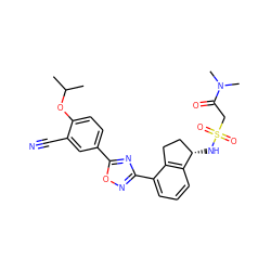 CC(C)Oc1ccc(-c2nc(-c3cccc4c3CC[C@@H]4NS(=O)(=O)CC(=O)N(C)C)no2)cc1C#N ZINC000117404362