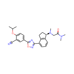 CC(C)Oc1ccc(-c2nc(-c3cccc4c3CC[C@H]4N(C)CC(=O)N(C)C)no2)cc1C#N ZINC000202707751