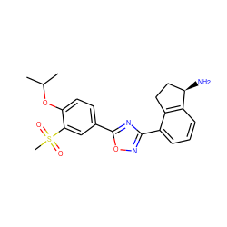 CC(C)Oc1ccc(-c2nc(-c3cccc4c3CC[C@H]4N)no2)cc1S(C)(=O)=O ZINC000202702244