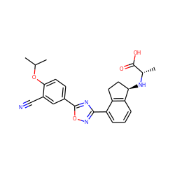 CC(C)Oc1ccc(-c2nc(-c3cccc4c3CC[C@H]4N[C@@H](C)C(=O)O)no2)cc1C#N ZINC000202711601