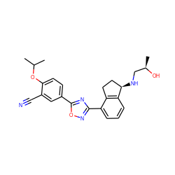 CC(C)Oc1ccc(-c2nc(-c3cccc4c3CC[C@H]4NC[C@@H](C)O)no2)cc1C#N ZINC000198817757