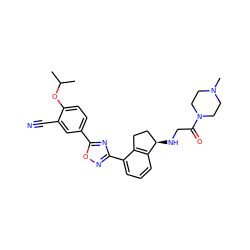 CC(C)Oc1ccc(-c2nc(-c3cccc4c3CC[C@H]4NCC(=O)N3CCN(C)CC3)no2)cc1C#N ZINC000198832214