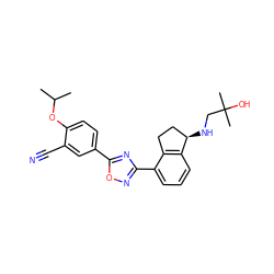 CC(C)Oc1ccc(-c2nc(-c3cccc4c3CC[C@H]4NCC(C)(C)O)no2)cc1C#N ZINC000202708578