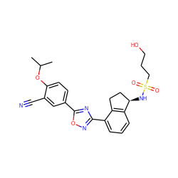 CC(C)Oc1ccc(-c2nc(-c3cccc4c3CC[C@H]4NS(=O)(=O)CCCO)no2)cc1C#N ZINC000202713450