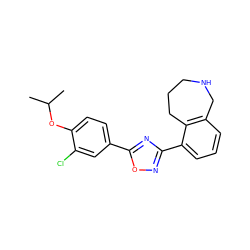 CC(C)Oc1ccc(-c2nc(-c3cccc4c3CCCNC4)no2)cc1Cl ZINC000139955562