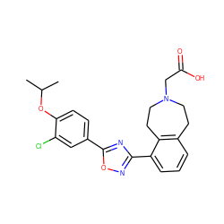 CC(C)Oc1ccc(-c2nc(-c3cccc4c3CCN(CC(=O)O)CC4)no2)cc1Cl ZINC000139947630