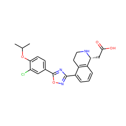 CC(C)Oc1ccc(-c2nc(-c3cccc4c3CCN[C@@H]4CC(=O)O)no2)cc1Cl ZINC000043206632