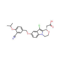 CC(C)Oc1ccc(COc2ccc3c(c2)c(Cl)c2n3CCO[C@H]2CC(=O)O)cc1C#N ZINC000114896238