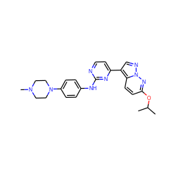 CC(C)Oc1ccc2c(-c3ccnc(Nc4ccc(N5CCN(C)CC5)cc4)n3)cnn2n1 ZINC000053182615