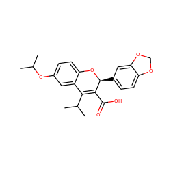 CC(C)Oc1ccc2c(c1)C(C(C)C)=C(C(=O)O)[C@H](c1ccc3c(c1)OCO3)O2 ZINC000013473457