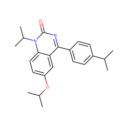 CC(C)Oc1ccc2c(c1)c(-c1ccc(C(C)C)cc1)nc(=O)n2C(C)C ZINC000045358375