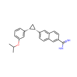 CC(C)Oc1cccc([C@@H]2C[C@@H]2c2ccc3cc(C(=N)N)ccc3c2)c1 ZINC000028364878