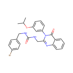 CC(C)Oc1cccc(-n2c(CNC(=O)NCc3ccc(Br)cc3)nc3ccccc3c2=O)c1 ZINC000027891772