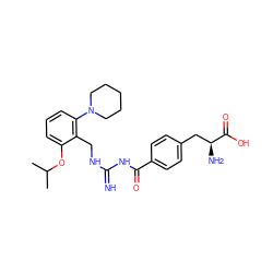 CC(C)Oc1cccc(N2CCCCC2)c1CNC(=N)NC(=O)c1ccc(C[C@H](N)C(=O)O)cc1 ZINC000653846543