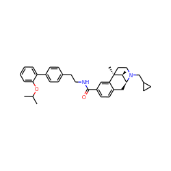 CC(C)Oc1ccccc1-c1ccc(CCNC(=O)c2ccc3c(c2)[C@@]2(C)CCN(CC4CC4)[C@@H](C3)[C@@H]2C)cc1 ZINC000169291670