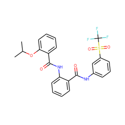 CC(C)Oc1ccccc1C(=O)Nc1ccccc1C(=O)Nc1cccc(S(=O)(=O)C(F)(F)F)c1 ZINC000199854172