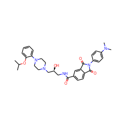 CC(C)Oc1ccccc1N1CCN(C[C@@H](O)CNC(=O)c2ccc3c(c2)C(=O)N(c2ccc(N(C)C)cc2)C3=O)CC1 ZINC000026273260