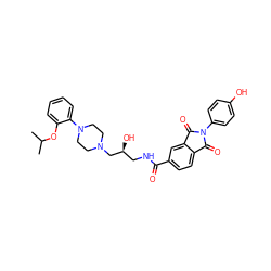 CC(C)Oc1ccccc1N1CCN(C[C@@H](O)CNC(=O)c2ccc3c(c2)C(=O)N(c2ccc(O)cc2)C3=O)CC1 ZINC000026267921