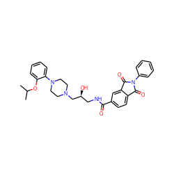 CC(C)Oc1ccccc1N1CCN(C[C@@H](O)CNC(=O)c2ccc3c(c2)C(=O)N(c2ccccc2)C3=O)CC1 ZINC000026280206