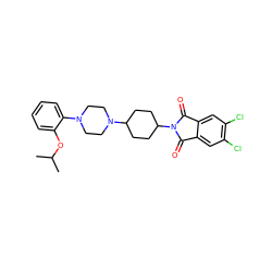 CC(C)Oc1ccccc1N1CCN(C2CCC(N3C(=O)c4cc(Cl)c(Cl)cc4C3=O)CC2)CC1 ZINC000053006858