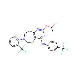 CC(C)Oc1nc2c(c(Nc3ccc(C(F)(F)F)cc3)n1)CCN(c1ncccc1C(F)(F)F)CC2 ZINC000145023566