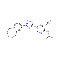 CC(C)Oc1ncc(-c2nc(-c3ccc4c(c3)CCNCC4)no2)cc1C#N ZINC000072124359