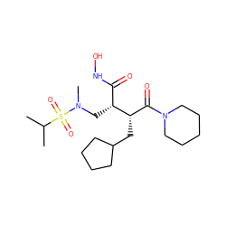 CC(C)S(=O)(=O)N(C)C[C@H](C(=O)NO)[C@@H](CC1CCCC1)C(=O)N1CCCCC1 ZINC000026736063