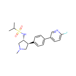 CC(C)S(=O)(=O)N[C@H]1CN(C)C[C@@H]1c1ccc(-c2ccc(F)nc2)cc1 ZINC000035967312