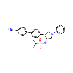 CC(C)S(=O)(=O)N[C@H]1CN(c2ccccc2)C[C@@H]1c1ccc(-c2ccc(C#N)cc2)cc1 ZINC000034636895