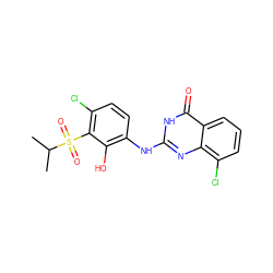 CC(C)S(=O)(=O)c1c(Cl)ccc(Nc2nc3c(Cl)cccc3c(=O)[nH]2)c1O ZINC000299826171