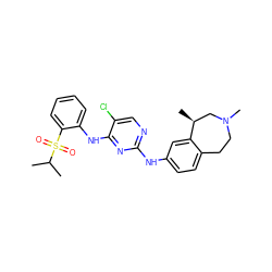 CC(C)S(=O)(=O)c1ccccc1Nc1nc(Nc2ccc3c(c2)[C@@H](C)CN(C)CC3)ncc1Cl ZINC000169345257