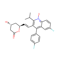 CC(C)c1c(/C=C/[C@@H]2C[C@@H](O)CC(=O)O2)c(-c2ccc(F)cc2)c2cc(F)ccc2[n+]1[O-] ZINC000013861032