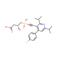 CC(C)c1cc(-c2ccc(F)cc2)c(C#C[P@](=O)(O)C[C@H](O)CC(=O)O)c(C(C)C)n1 ZINC000026716306