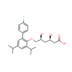 CC(C)c1cc(-c2ccc(F)cc2)c(OC[C@@H](O)C[C@@H](O)CC(=O)O)c(C(C)C)c1 ZINC000002022691