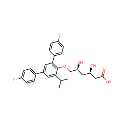 CC(C)c1cc(-c2ccc(F)cc2)cc(-c2ccc(F)cc2)c1OC[C@@H](O)C[C@@H](O)CC(=O)O ZINC000002022692