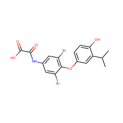 CC(C)c1cc(Oc2c(Br)cc(NC(=O)C(=O)O)cc2Br)ccc1O ZINC000013602399