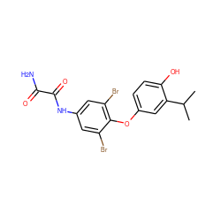 CC(C)c1cc(Oc2c(Br)cc(NC(=O)C(N)=O)cc2Br)ccc1O ZINC000013602402