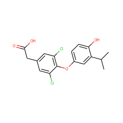 CC(C)c1cc(Oc2c(Cl)cc(CC(=O)O)cc2Cl)ccc1O ZINC000003816405